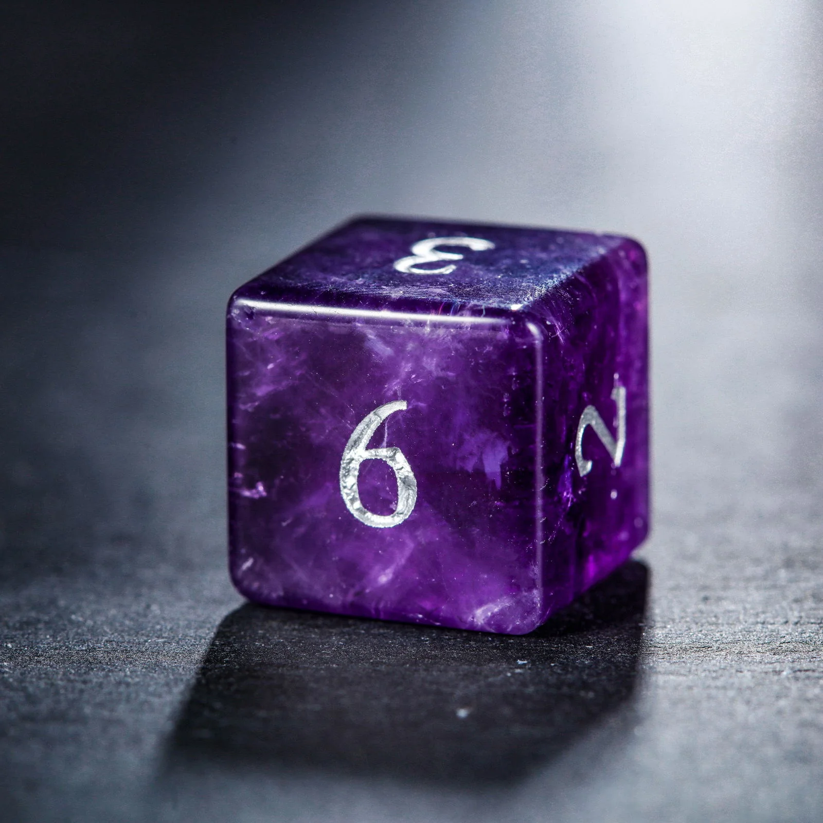 Amethyst Gemstone DnD D&D Dice Set - Image 3