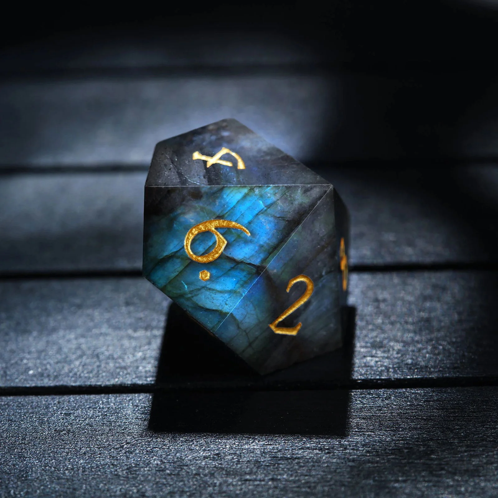 Labradorite Gemstone DnD D&D Dice Set - Image 3