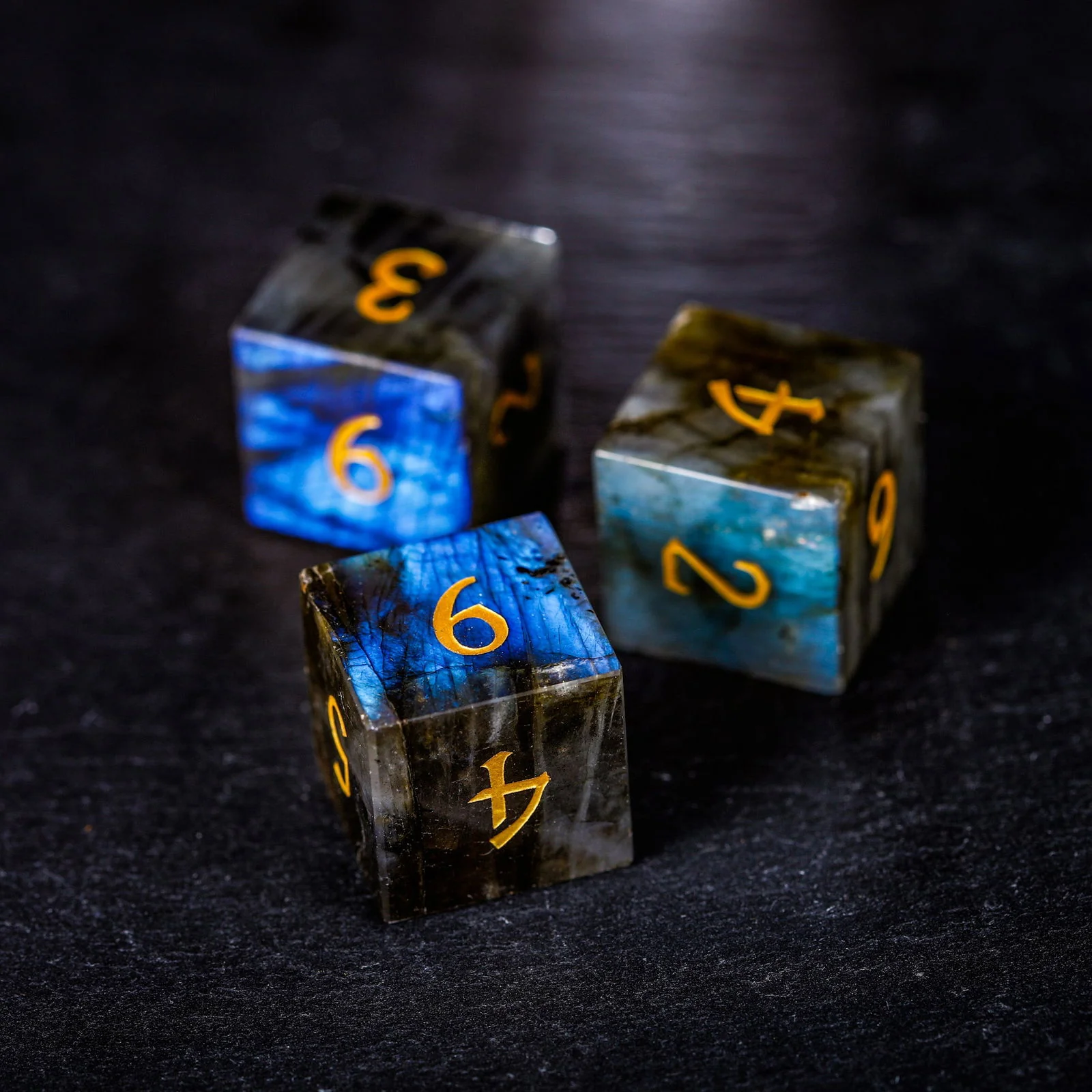 Labradorite Gemstone DnD D&D Dice Set - Image 5