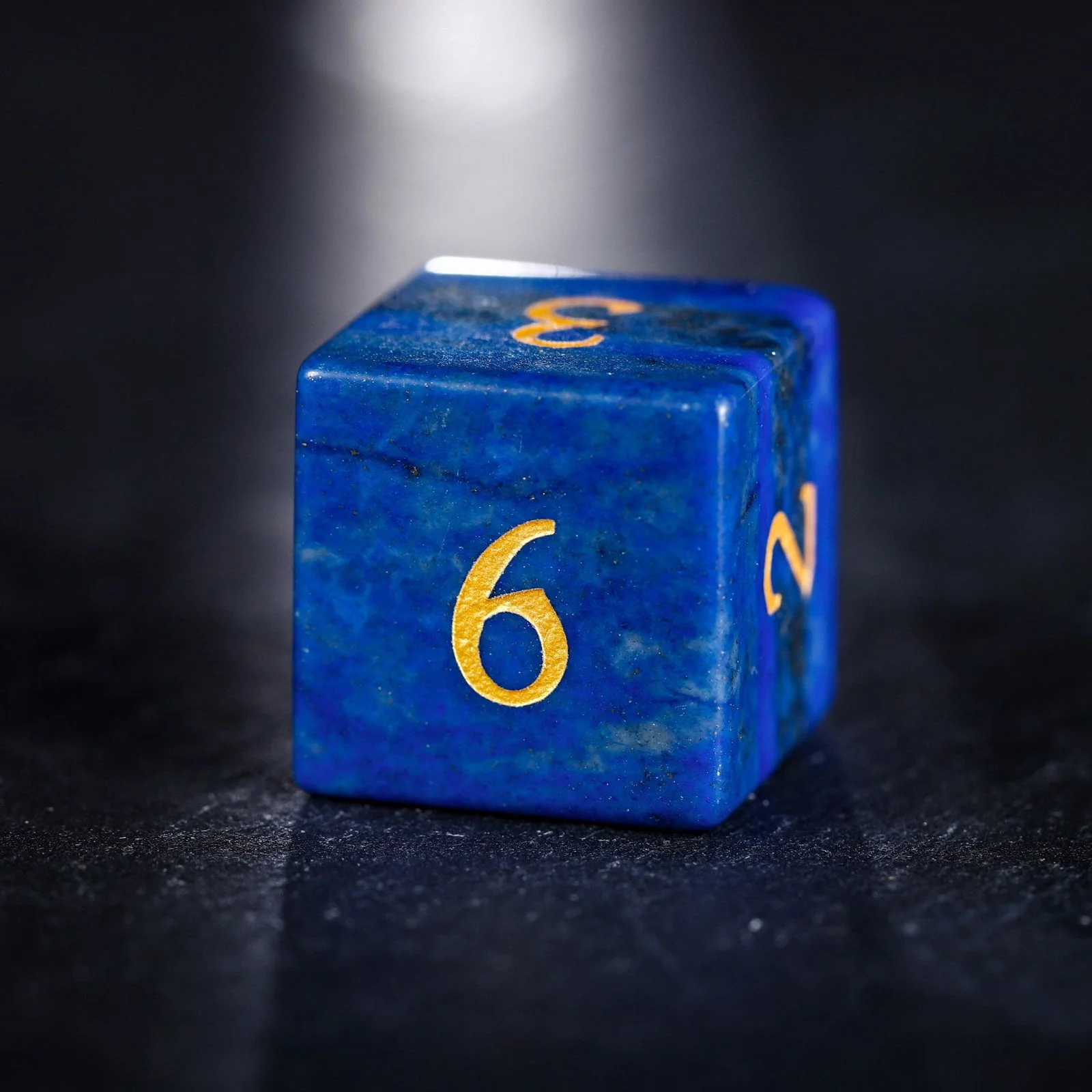 Lapis Lazuli Gemstone Moon DnD D&D Dice Set - Image 4