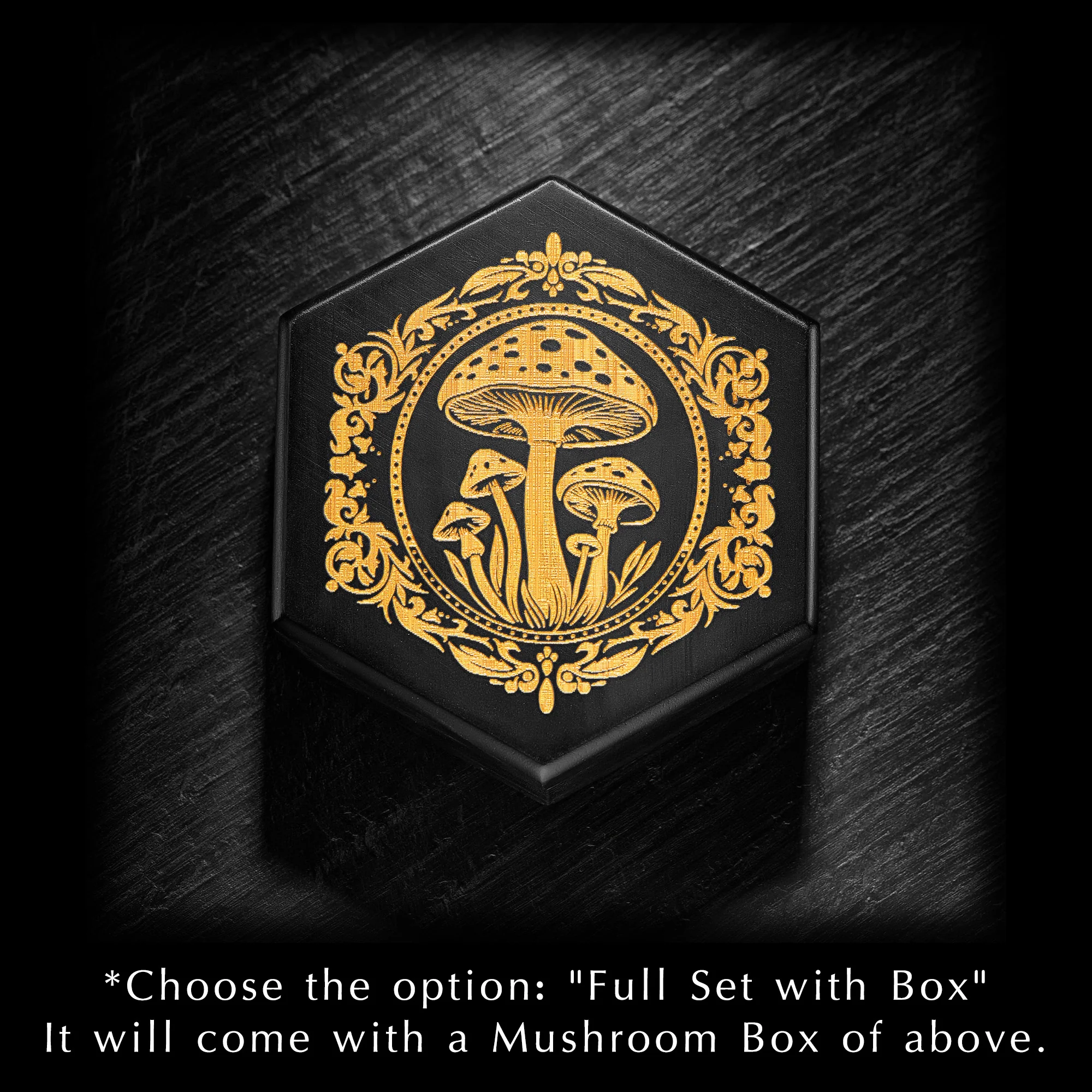 Magical Forest Mushroom Resin DnD D&D Dice Set - Image 4