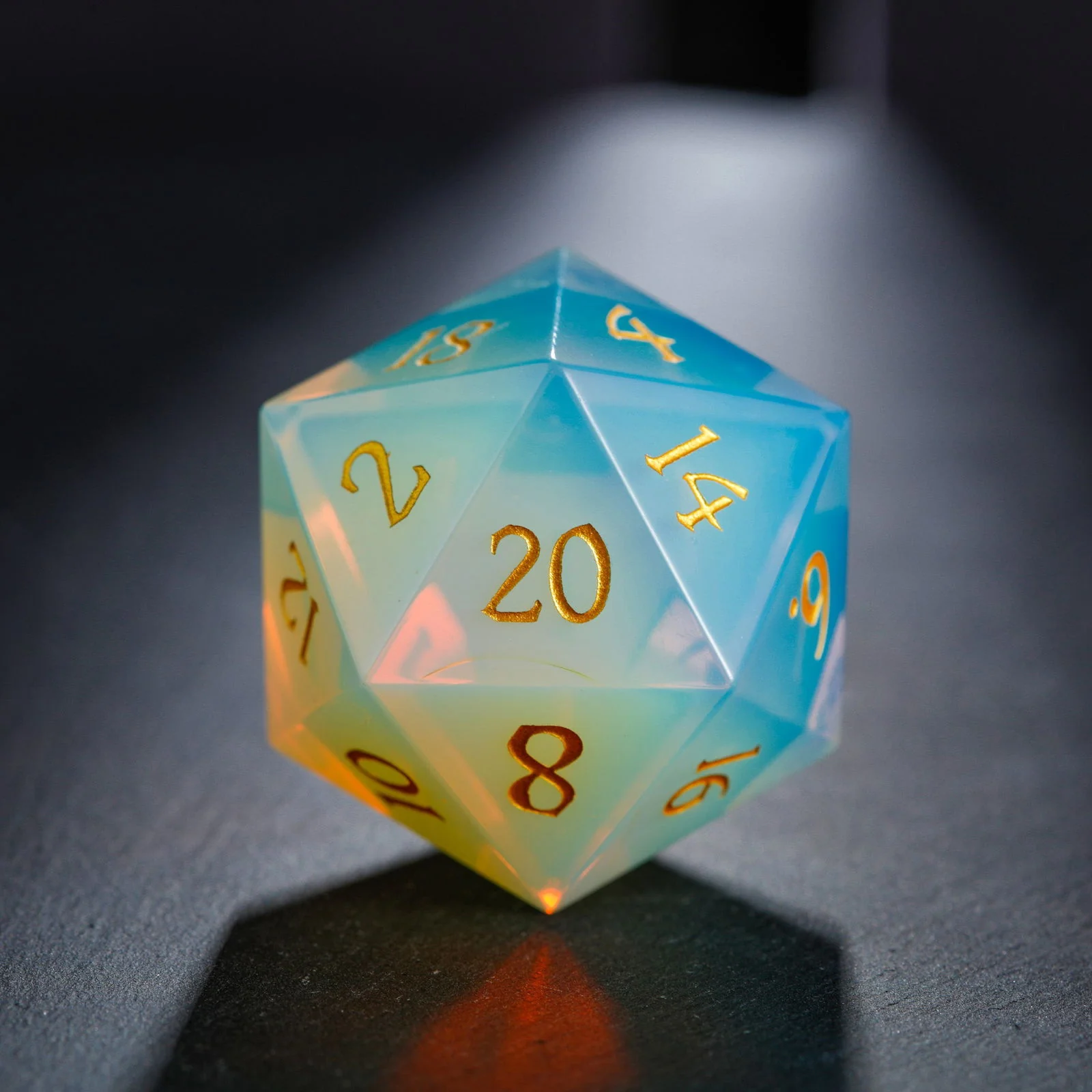 Opalite Gemstone DnD D&D Dice Set - Image 7