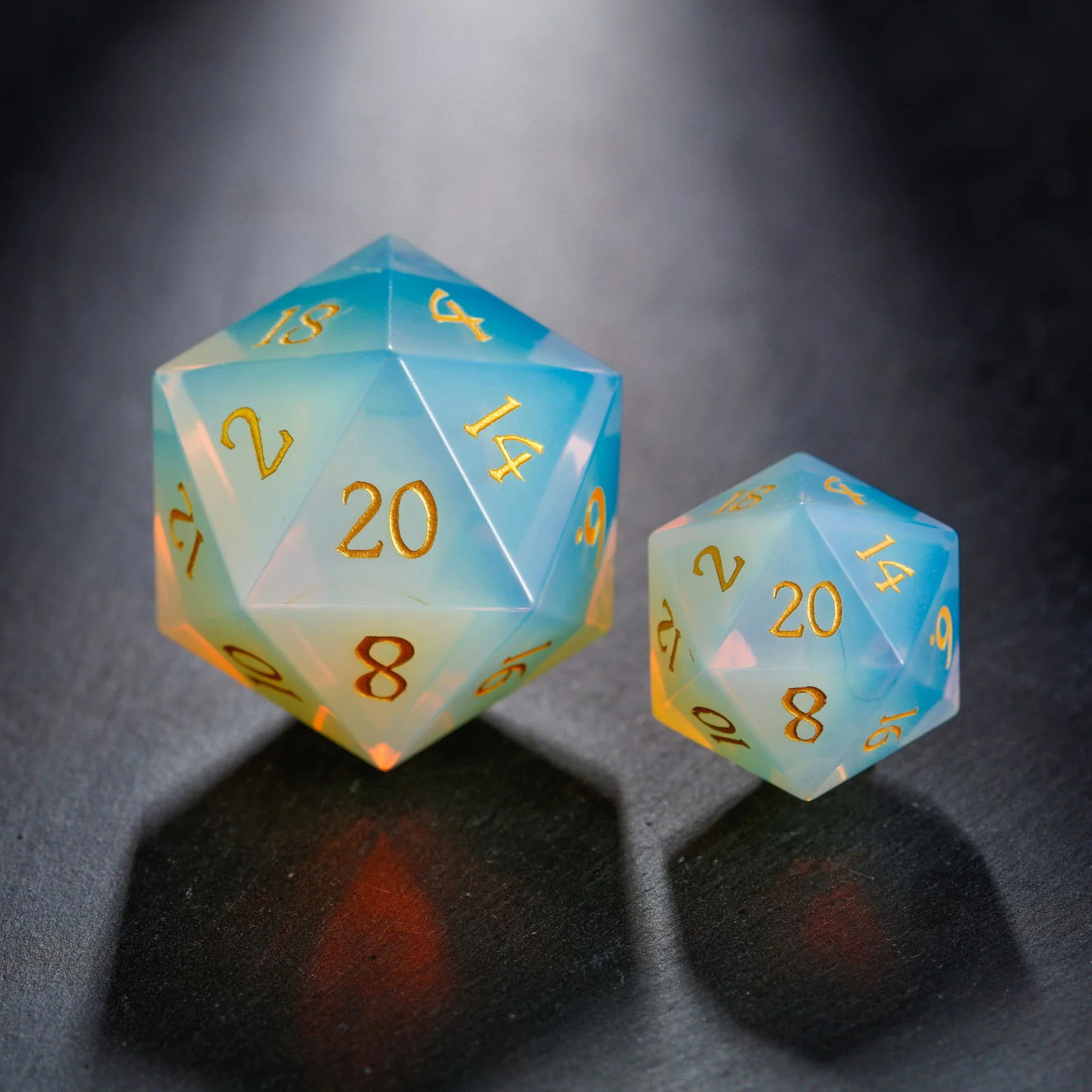 Opalite Gemstone DnD D&D Dice Set - Image 8