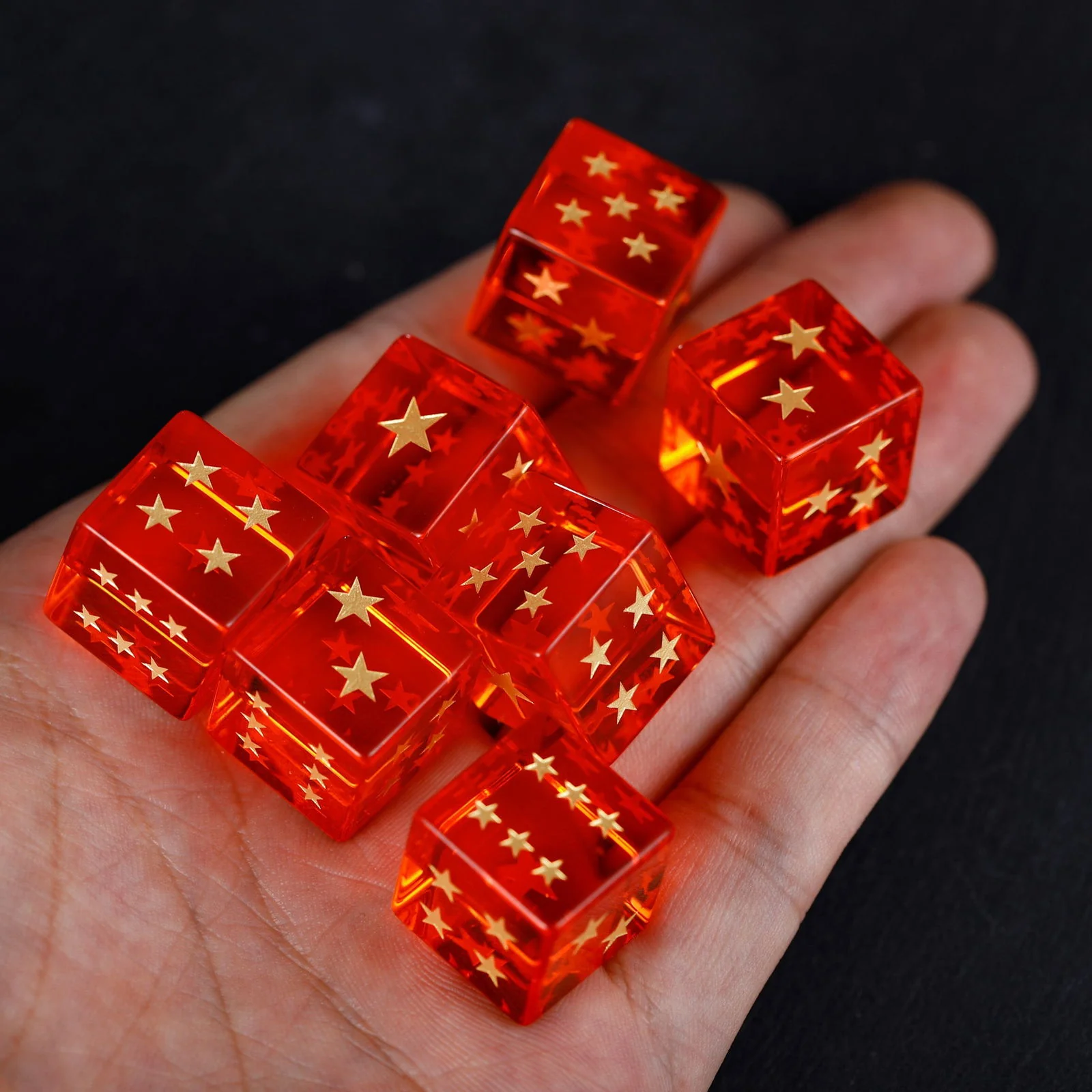 Orange Glass DnD D&D Dice D6 Inspired By Dragon Ball - Image 3