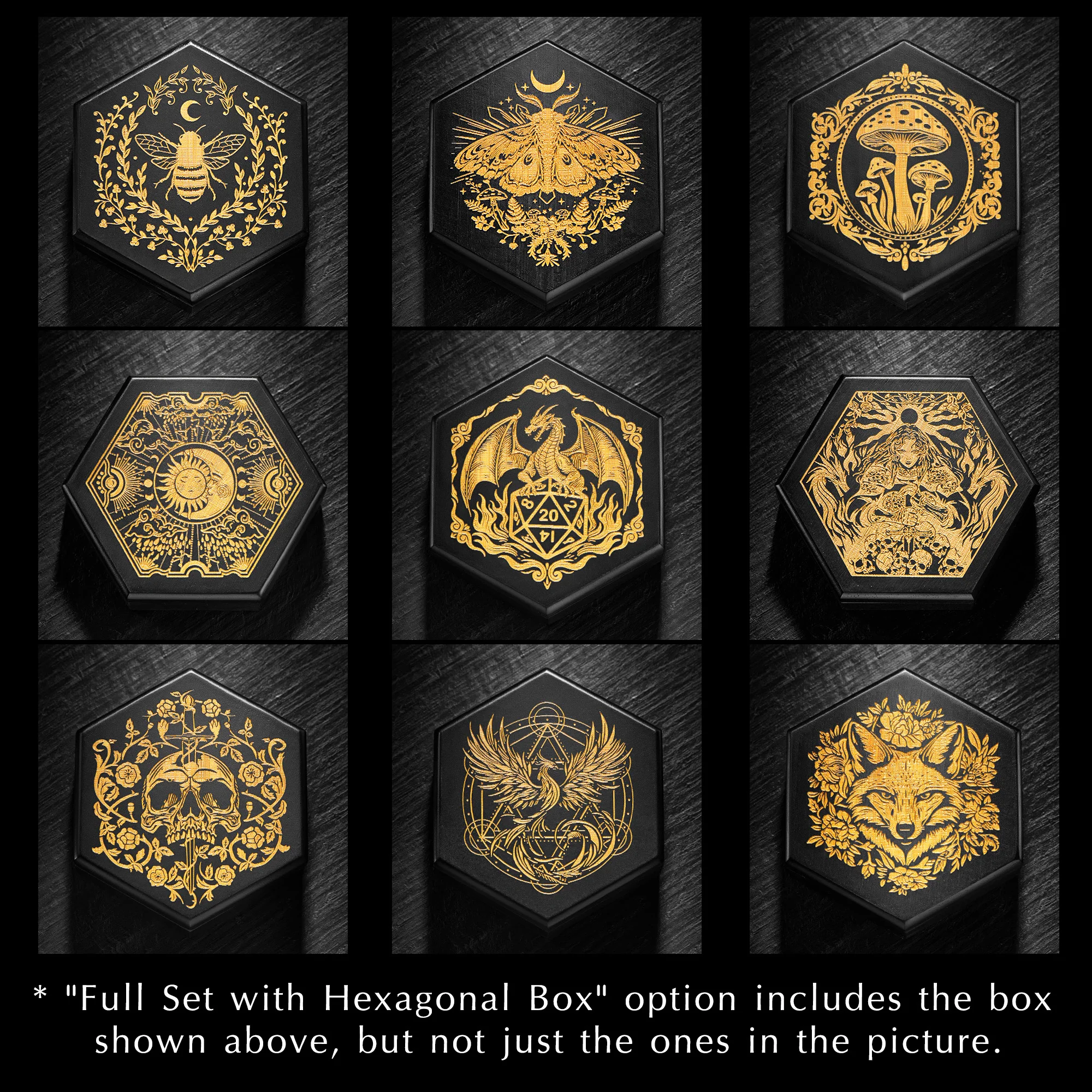 Opalite Gemstone DnD D&D Dice Set - Image 11