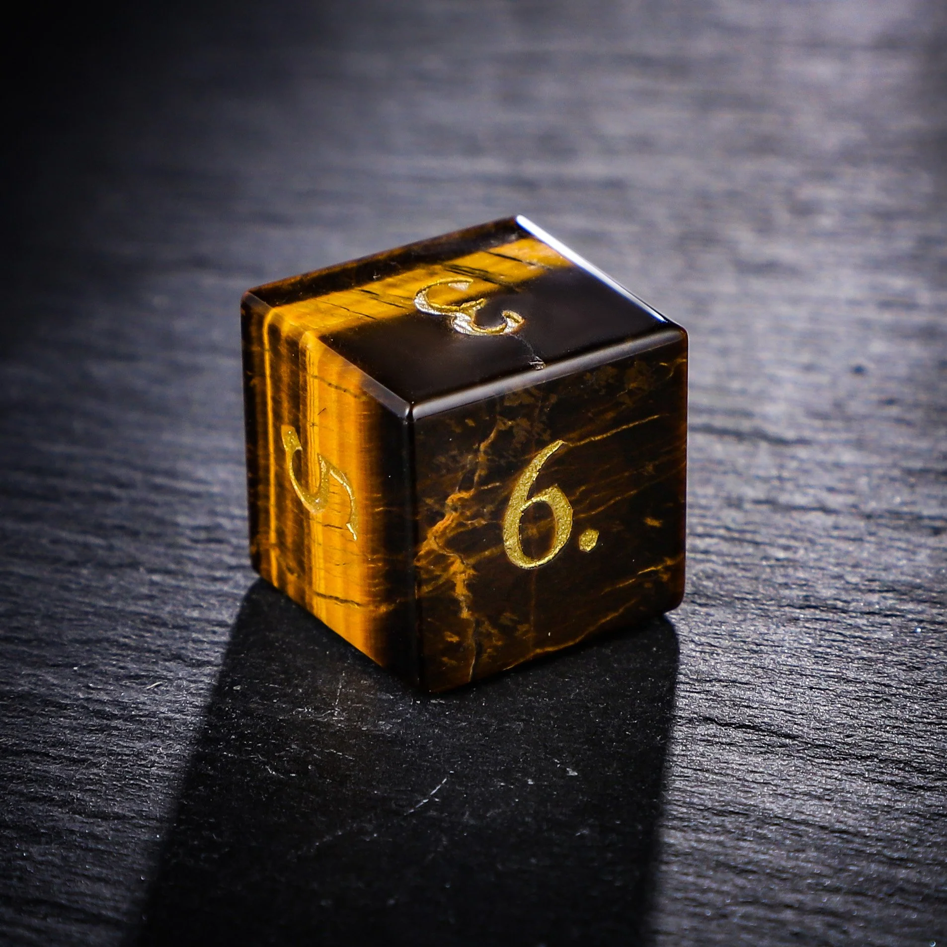 Tiger's Eye Gemstone DnD D&D Dice Set - Image 5