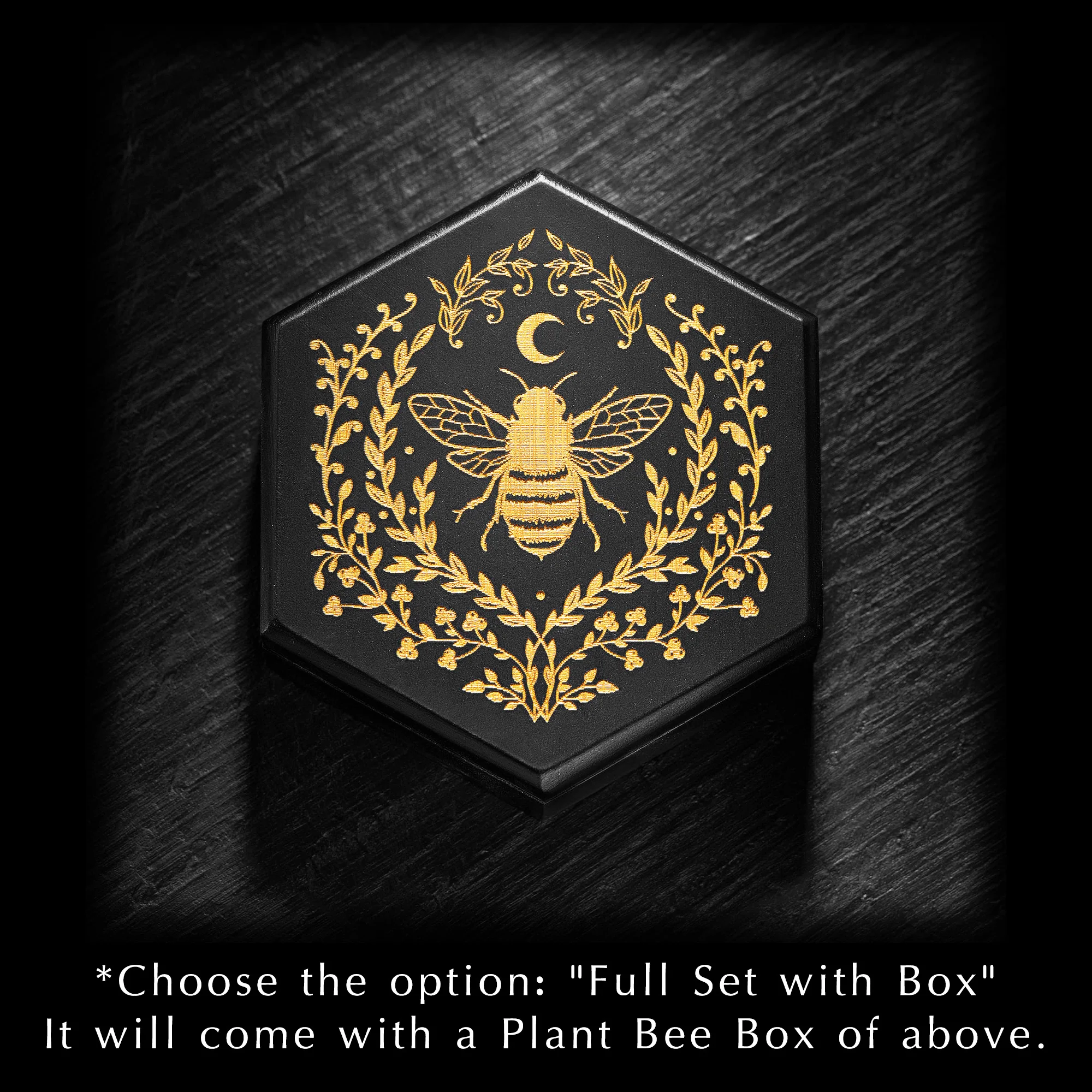 Honey Bee and Flower Liquid Core Resin DnD D&D Dice Set - Image 3