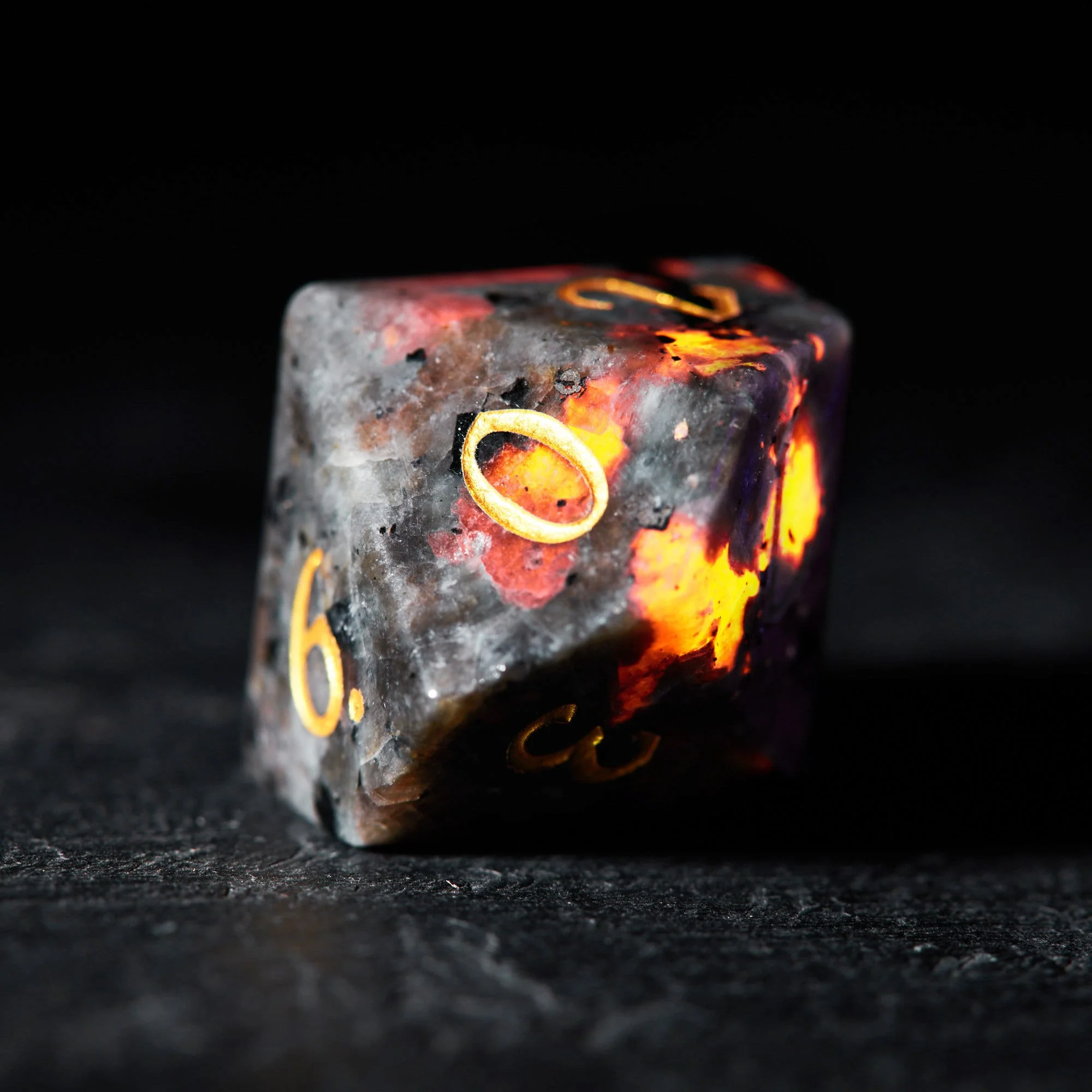 Yooperlite UV Reactive Gemstone F Word DnD D&D Dice Chonk D20 - Image 6